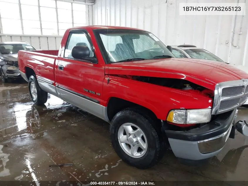 1B7HC16Y7XS265123 1999 Dodge Ram 1500 St