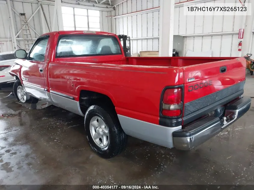 1999 Dodge Ram 1500 St VIN: 1B7HC16Y7XS265123 Lot: 40354177