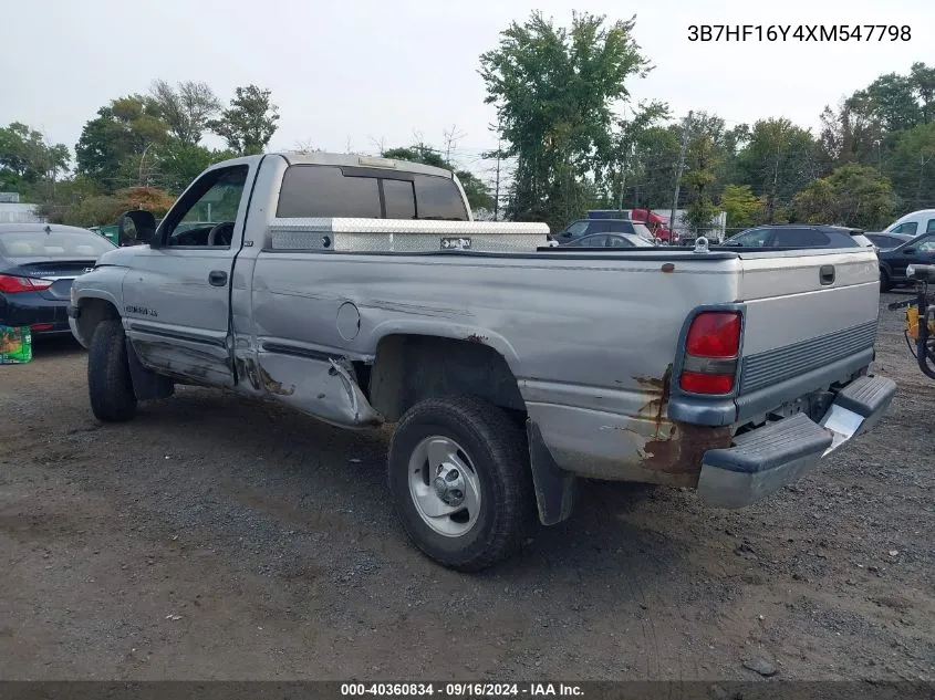 1999 Dodge Ram 1500 St VIN: 3B7HF16Y4XM547798 Lot: 40360834