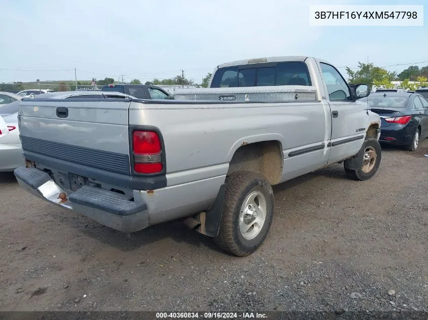 1999 Dodge Ram 1500 St VIN: 3B7HF16Y4XM547798 Lot: 40360834