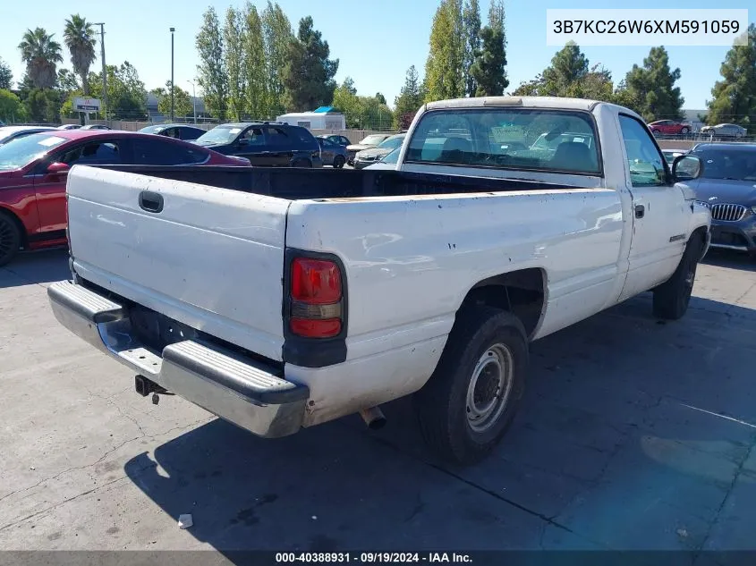 1999 Dodge Ram 2500 St VIN: 3B7KC26W6XM591059 Lot: 40388931