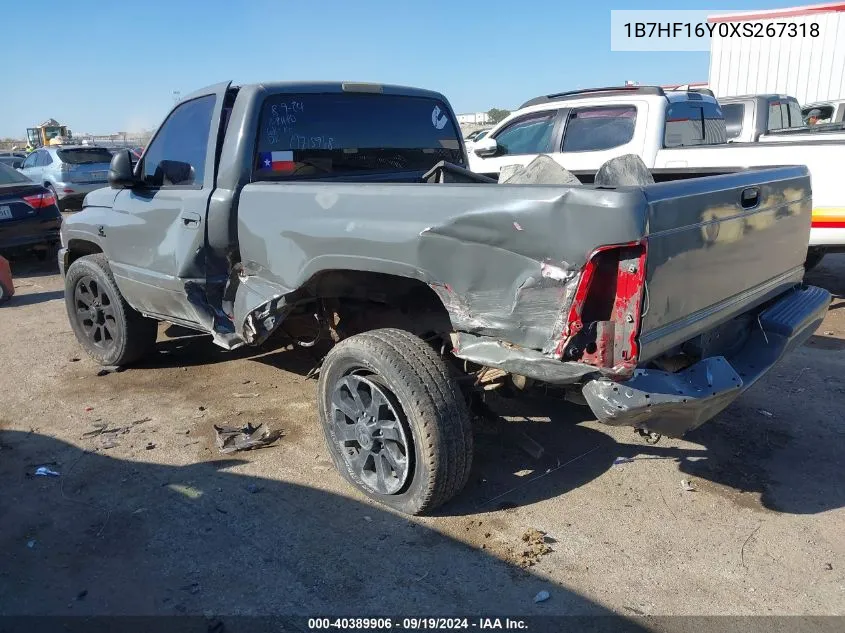 1999 Dodge Ram 1500 St VIN: 1B7HF16Y0XS267318 Lot: 40389906