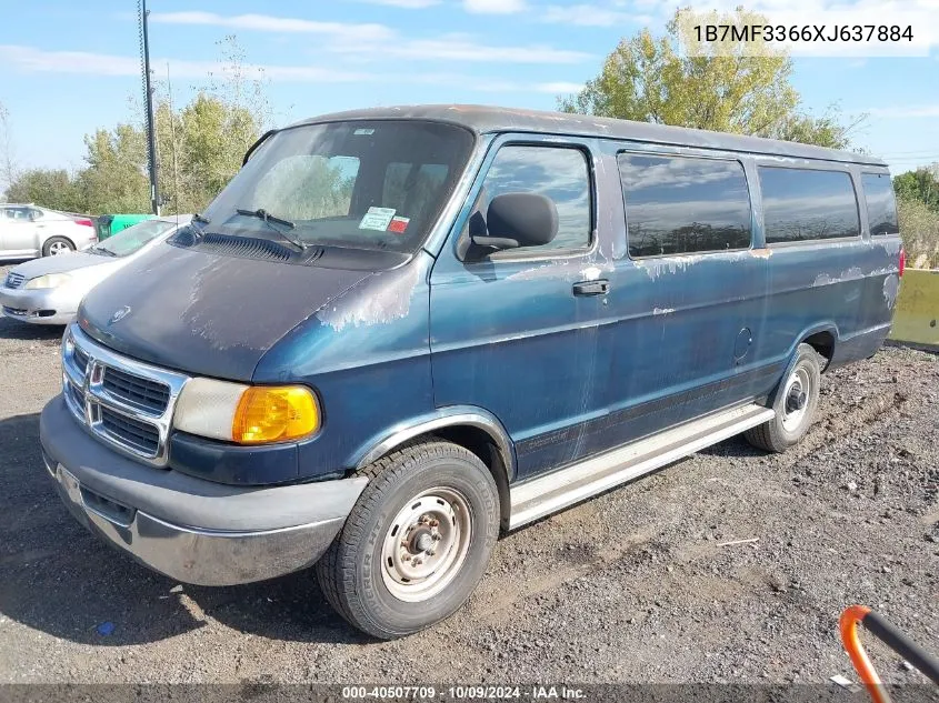 1999 Dodge Ram Wagon 3500 VIN: 1B7MF3366XJ637884 Lot: 40507709