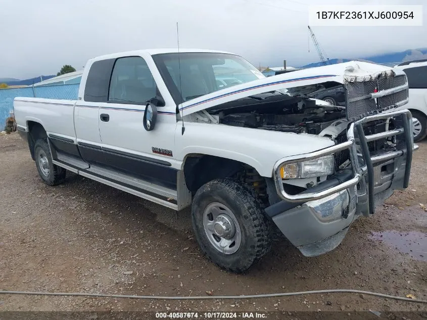 1999 Dodge Ram 2500 St VIN: 1B7KF2361XJ600954 Lot: 40587674