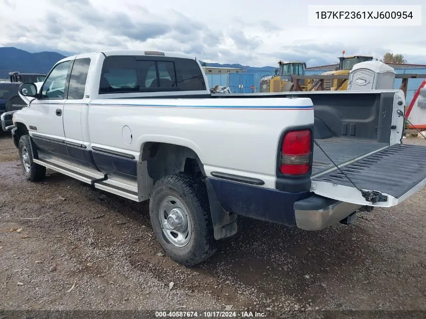 1999 Dodge Ram 2500 St VIN: 1B7KF2361XJ600954 Lot: 40587674