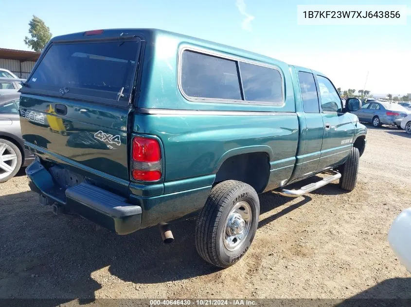 1999 Dodge Ram 2500 St VIN: 1B7KF23W7XJ643856 Lot: 40646430