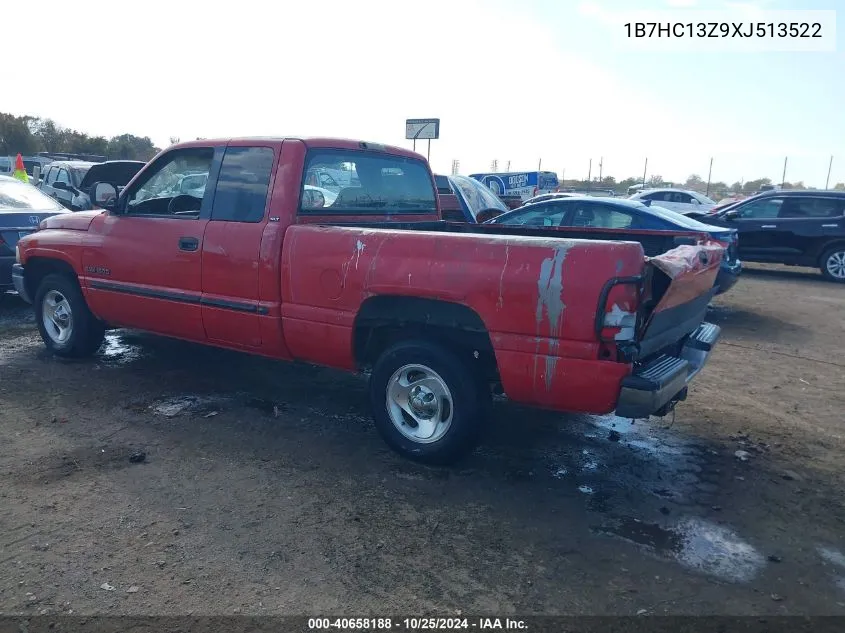 1998 Dodge Ram 1500 VIN: 1B7HC13Z9XJ513522 Lot: 40658188