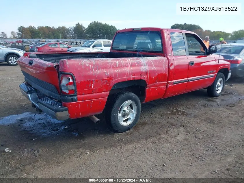 1998 Dodge Ram 1500 VIN: 1B7HC13Z9XJ513522 Lot: 40658188