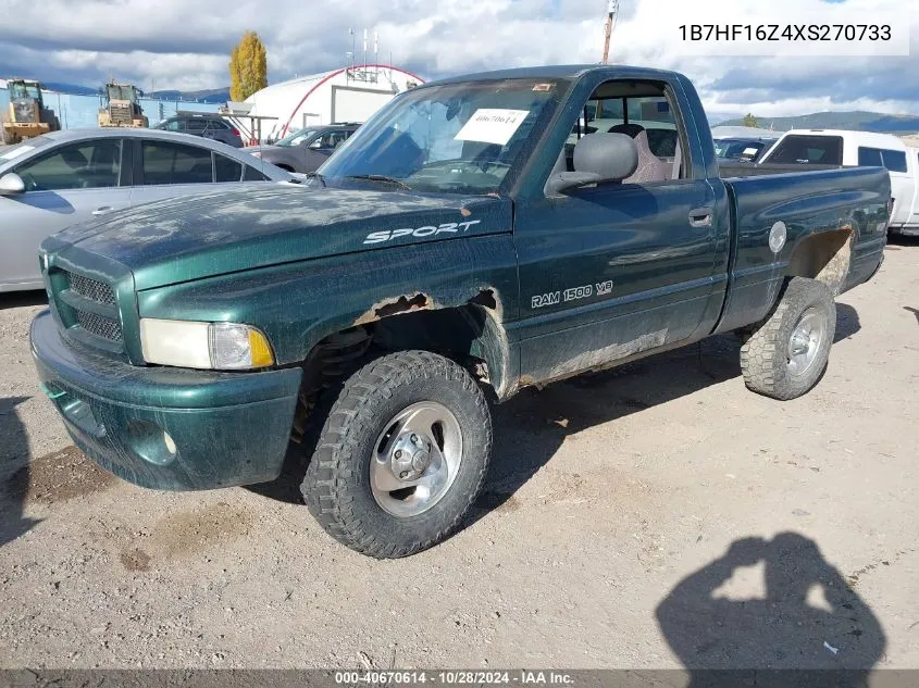 1999 Dodge Ram 1500 St VIN: 1B7HF16Z4XS270733 Lot: 40670614