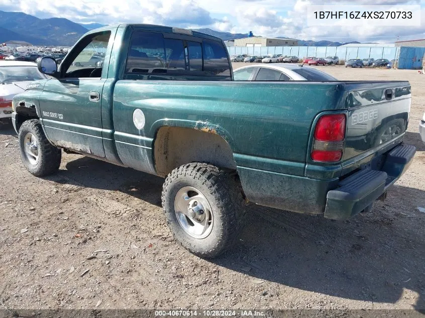 1999 Dodge Ram 1500 St VIN: 1B7HF16Z4XS270733 Lot: 40670614