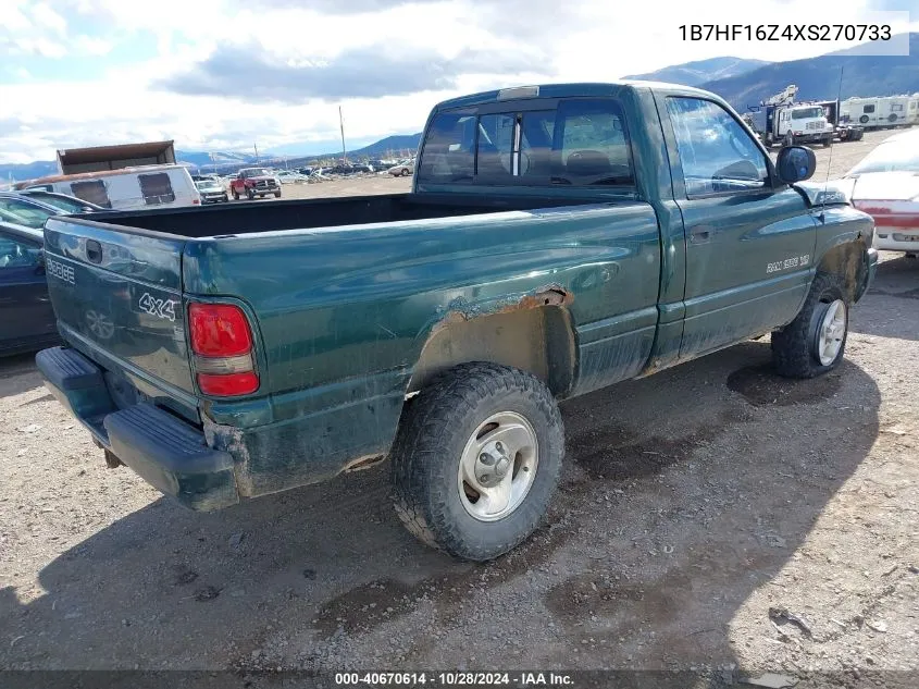 1999 Dodge Ram 1500 St VIN: 1B7HF16Z4XS270733 Lot: 40670614