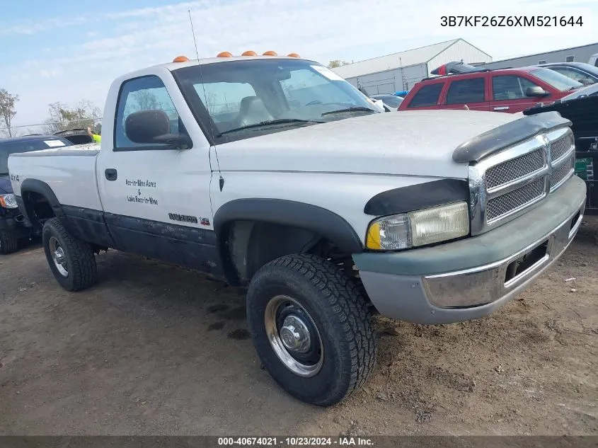 1999 Dodge Ram 2500 St VIN: 3B7KF26Z6XM521644 Lot: 40674021