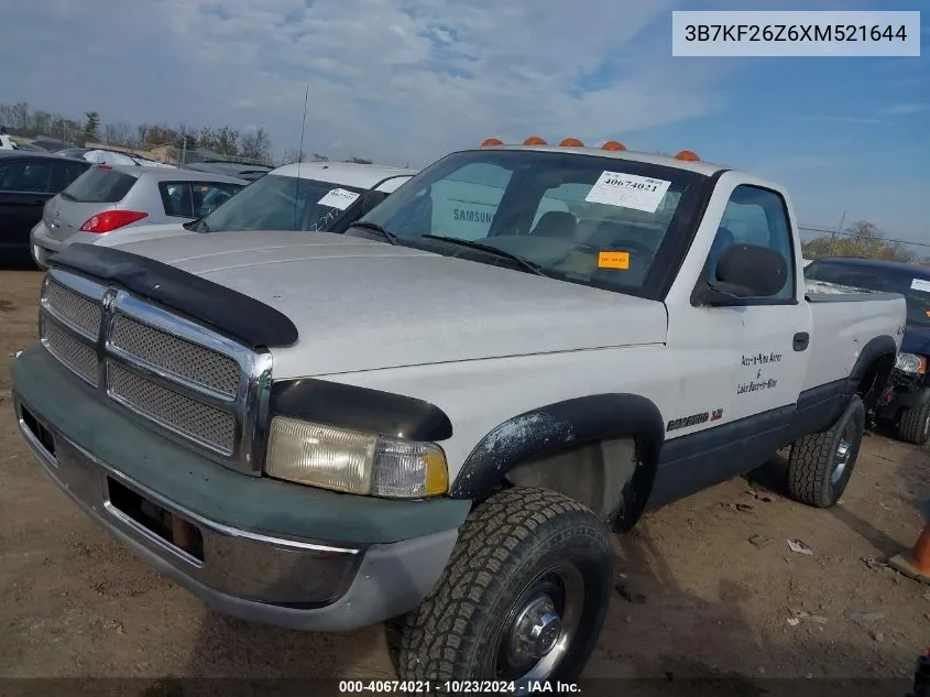 1999 Dodge Ram 2500 St VIN: 3B7KF26Z6XM521644 Lot: 40674021