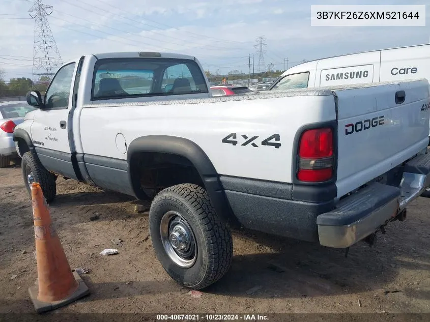 1999 Dodge Ram 2500 St VIN: 3B7KF26Z6XM521644 Lot: 40674021