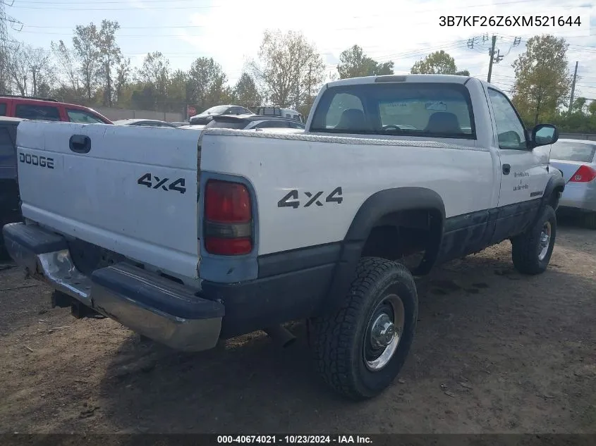 1999 Dodge Ram 2500 St VIN: 3B7KF26Z6XM521644 Lot: 40674021