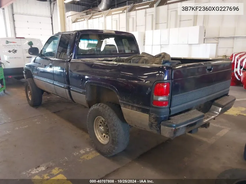 1999 Dodge Ram 2500 St VIN: 3B7KF2360XG227696 Lot: 40707808