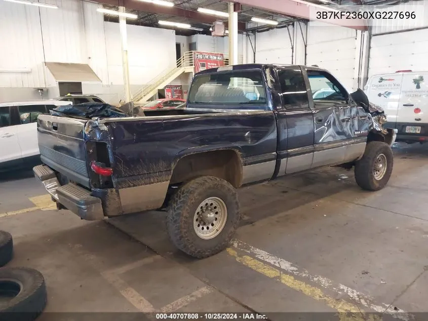 1999 Dodge Ram 2500 St VIN: 3B7KF2360XG227696 Lot: 40707808