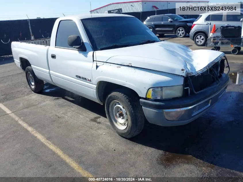 1999 Dodge Ram 1500 St/Ws VIN: 1B7HC16X5XS243984 Lot: 40724016