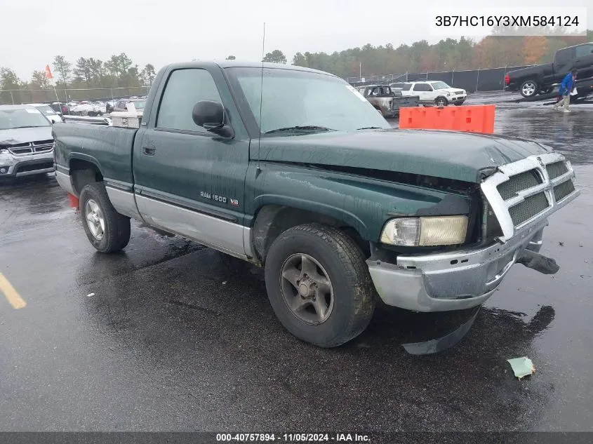 1999 Dodge Ram 1500 St VIN: 3B7HC16Y3XM584124 Lot: 40757894