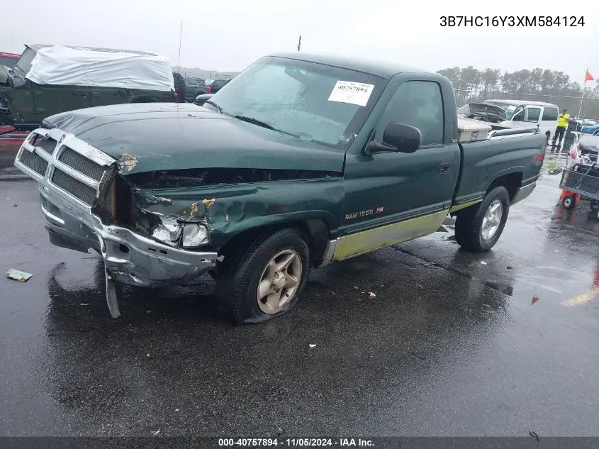 1999 Dodge Ram 1500 St VIN: 3B7HC16Y3XM584124 Lot: 40757894