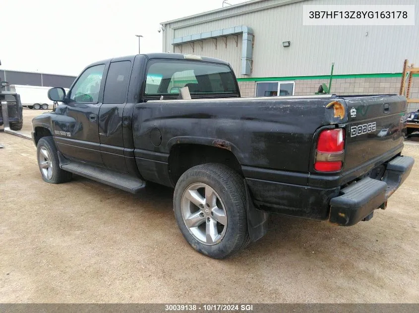 2000 Dodge Ram 1500 VIN: 3B7HF13Z8YG163178 Lot: 30039138