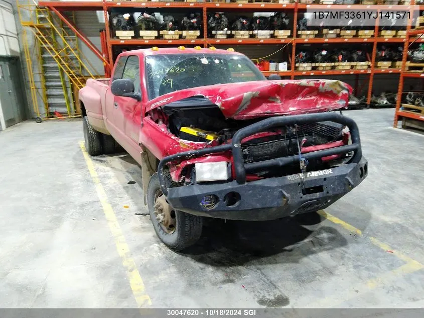 2000 Dodge Ram 3500 VIN: 1B7MF3361YJ141571 Lot: 30047620