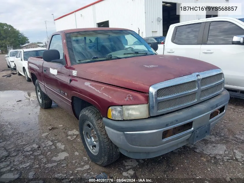 2000 Dodge Ram 1500 St VIN: 1B7HC16Y9YS568857 Lot: 40201776