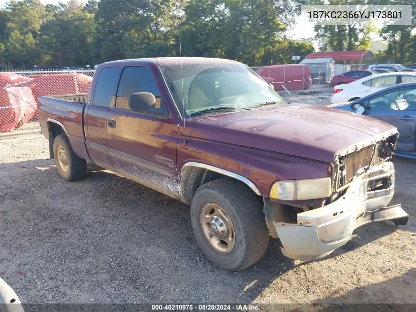 2000 Dodge Ram 2500 St VIN: 1B7KC2366YJ173801 Lot: 40210975