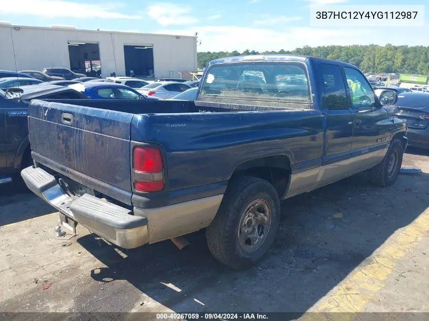 2000 Dodge Ram 1500 St VIN: 3B7HC12Y4YG112987 Lot: 40267059