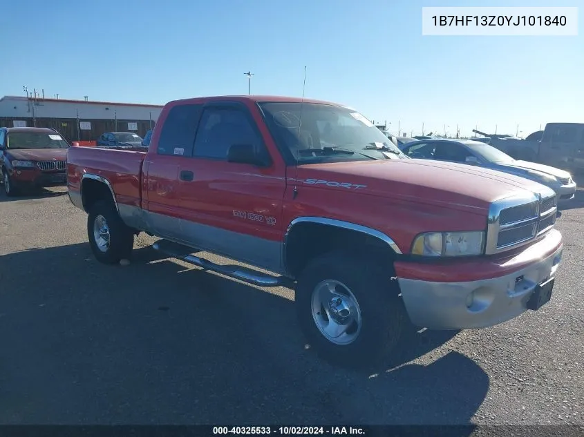 2000 Dodge Ram 1500 St VIN: 1B7HF13Z0YJ101840 Lot: 40325533