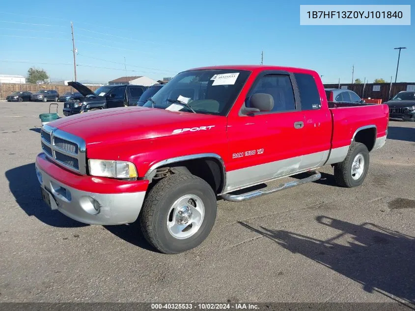 2000 Dodge Ram 1500 St VIN: 1B7HF13Z0YJ101840 Lot: 40325533