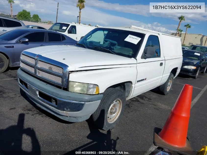 2000 Dodge Ram 1500 St/Ws VIN: 1B7HC16X3YS622094 Lot: 40366903