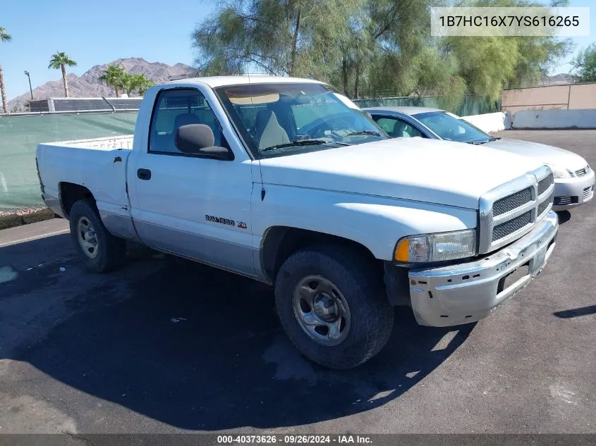 2000 Dodge Ram 1500 St/Ws VIN: 1B7HC16X7YS616265 Lot: 40373626