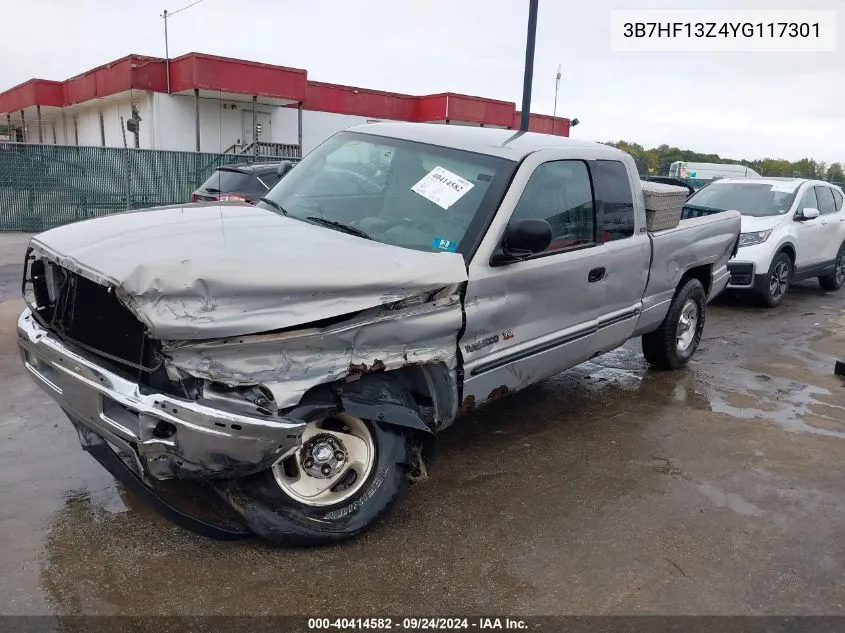 2000 Dodge Ram 1500 St VIN: 3B7HF13Z4YG117301 Lot: 40414582