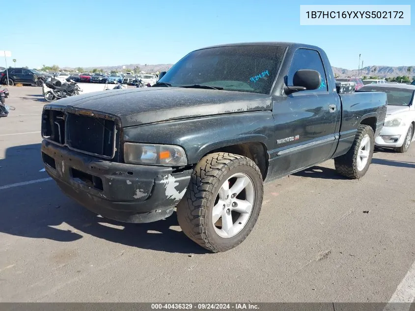 2000 Dodge Ram 1500 St VIN: 1B7HC16YXYS502172 Lot: 40436329