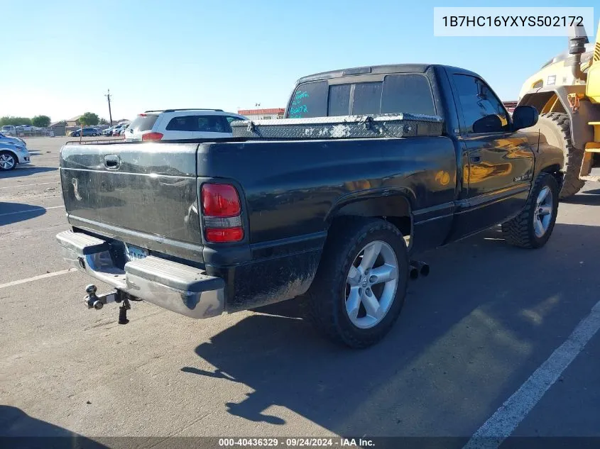 2000 Dodge Ram 1500 St VIN: 1B7HC16YXYS502172 Lot: 40436329