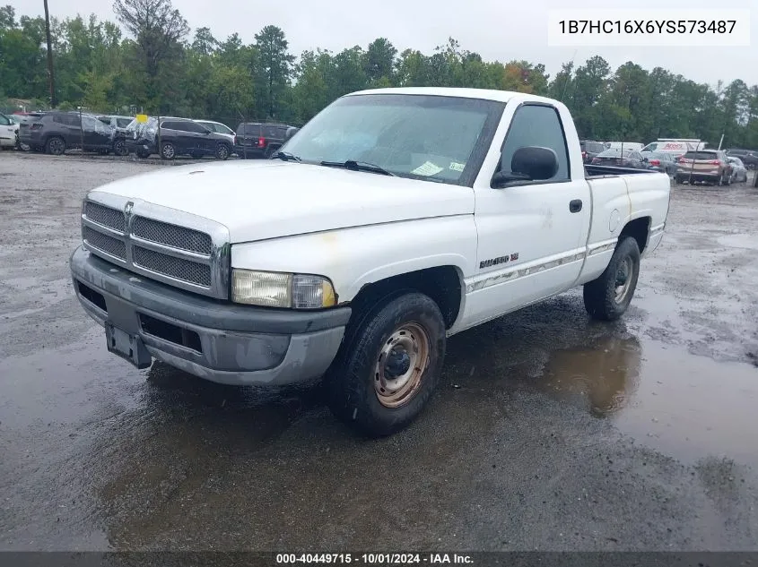 2000 Dodge Ram 1500 St/Ws VIN: 1B7HC16X6YS573487 Lot: 40449715