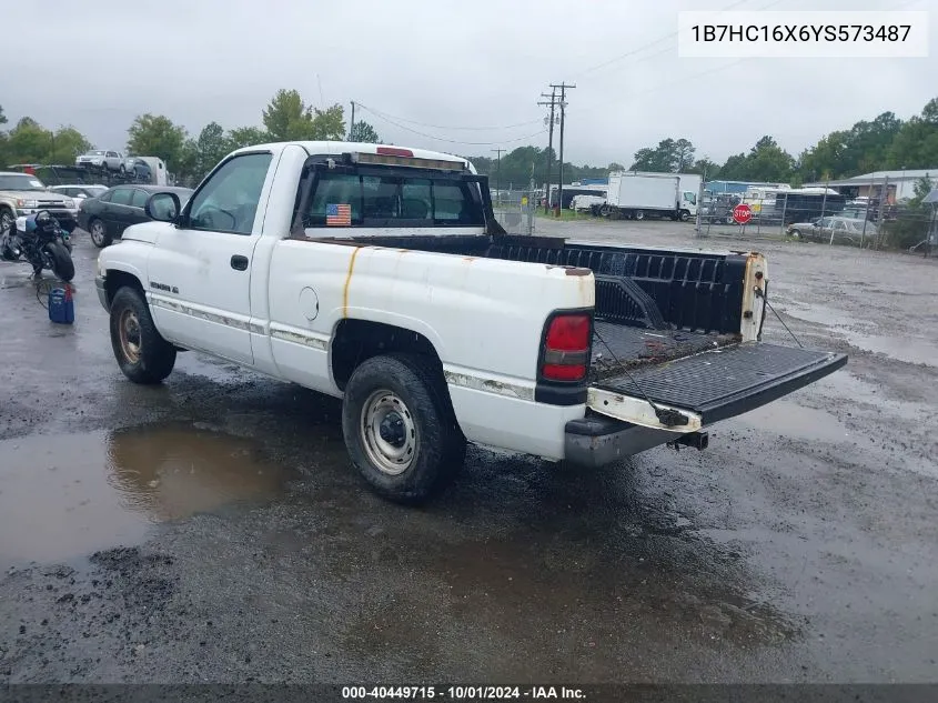 2000 Dodge Ram 1500 St/Ws VIN: 1B7HC16X6YS573487 Lot: 40449715