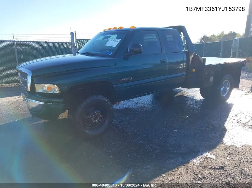 2000 Dodge Ram 3500 VIN: 1B7MF3361YJ153798 Lot: 40480013