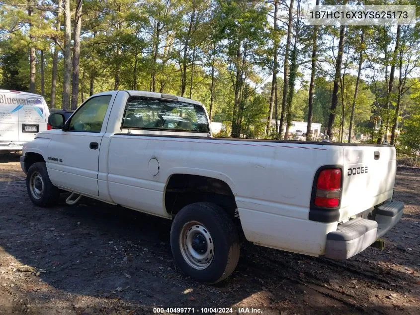 2000 Dodge Ram 1500 St/Work Special/Ws VIN: 1B7HC16X3YS625173 Lot: 40499771