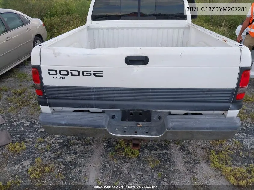 2000 Dodge Ram 1500 St VIN: 3B7HC13Z0YM207281 Lot: 40500742