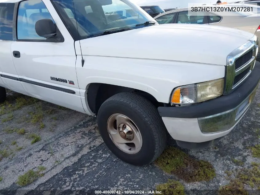 2000 Dodge Ram 1500 St VIN: 3B7HC13Z0YM207281 Lot: 40500742