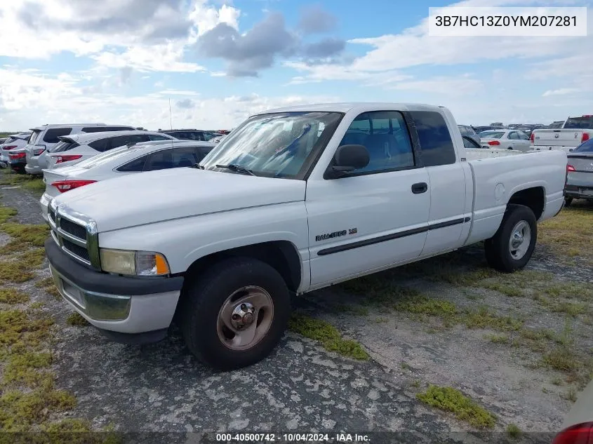 2000 Dodge Ram 1500 St VIN: 3B7HC13Z0YM207281 Lot: 40500742