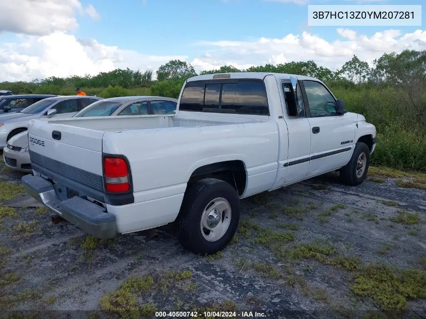 2000 Dodge Ram 1500 St VIN: 3B7HC13Z0YM207281 Lot: 40500742