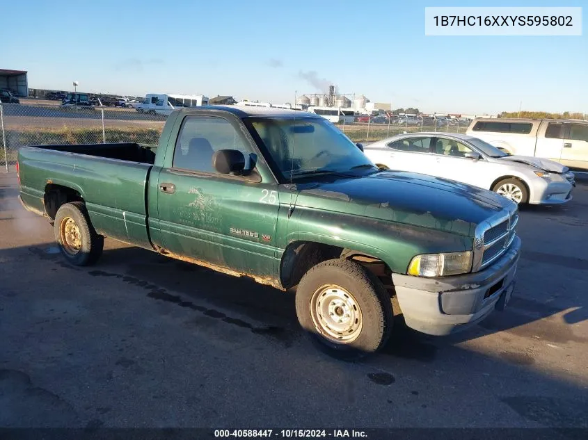 2000 Dodge Ram 1500 St/Work Special/Ws VIN: 1B7HC16XXYS595802 Lot: 40588447