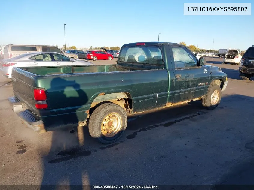 2000 Dodge Ram 1500 St/Work Special/Ws VIN: 1B7HC16XXYS595802 Lot: 40588447