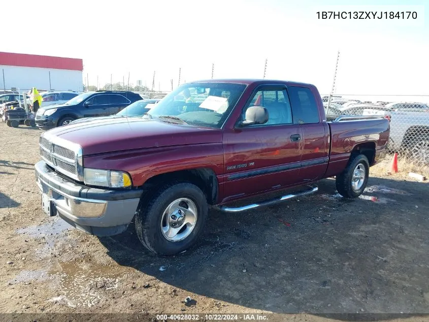 2000 Dodge Ram 1500 St VIN: 1B7HC13ZXYJ184170 Lot: 40628032