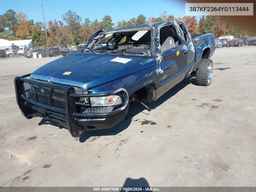 3B7KF2364YG113444 2000 Dodge Ram 2500 St