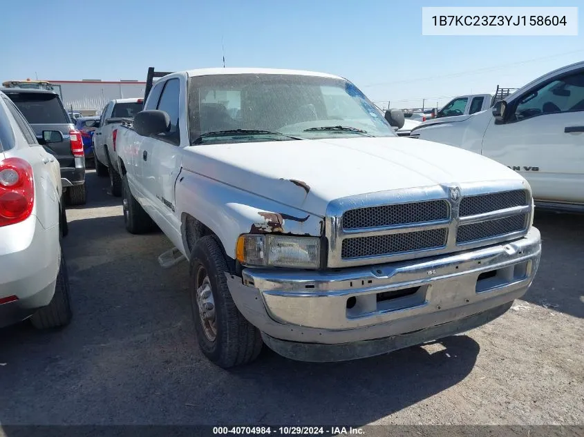 2000 Dodge Ram 2500 St VIN: 1B7KC23Z3YJ158604 Lot: 40704984