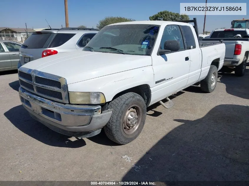 2000 Dodge Ram 2500 St VIN: 1B7KC23Z3YJ158604 Lot: 40704984